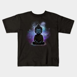 Cosmic Galaxy Buddha Kids T-Shirt